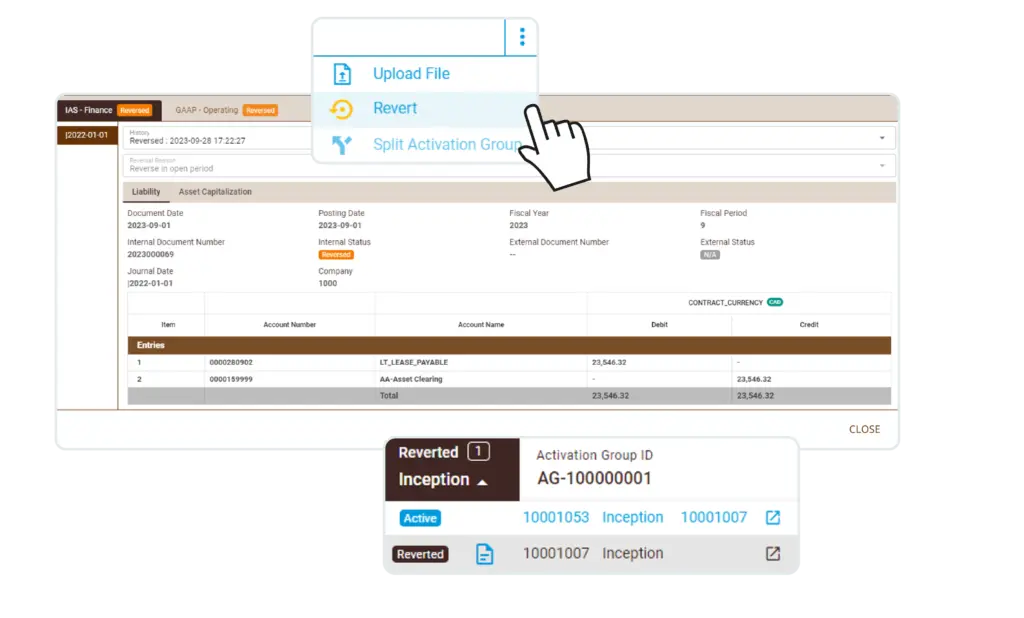 Revert functionality is a powerful undo button that provides true accounting reversal with complete traceability