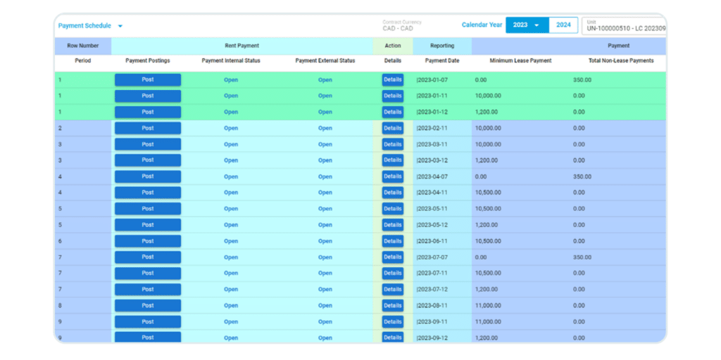 Nakisa’s lease accounting software offers easy setup for automated multiple payments per period