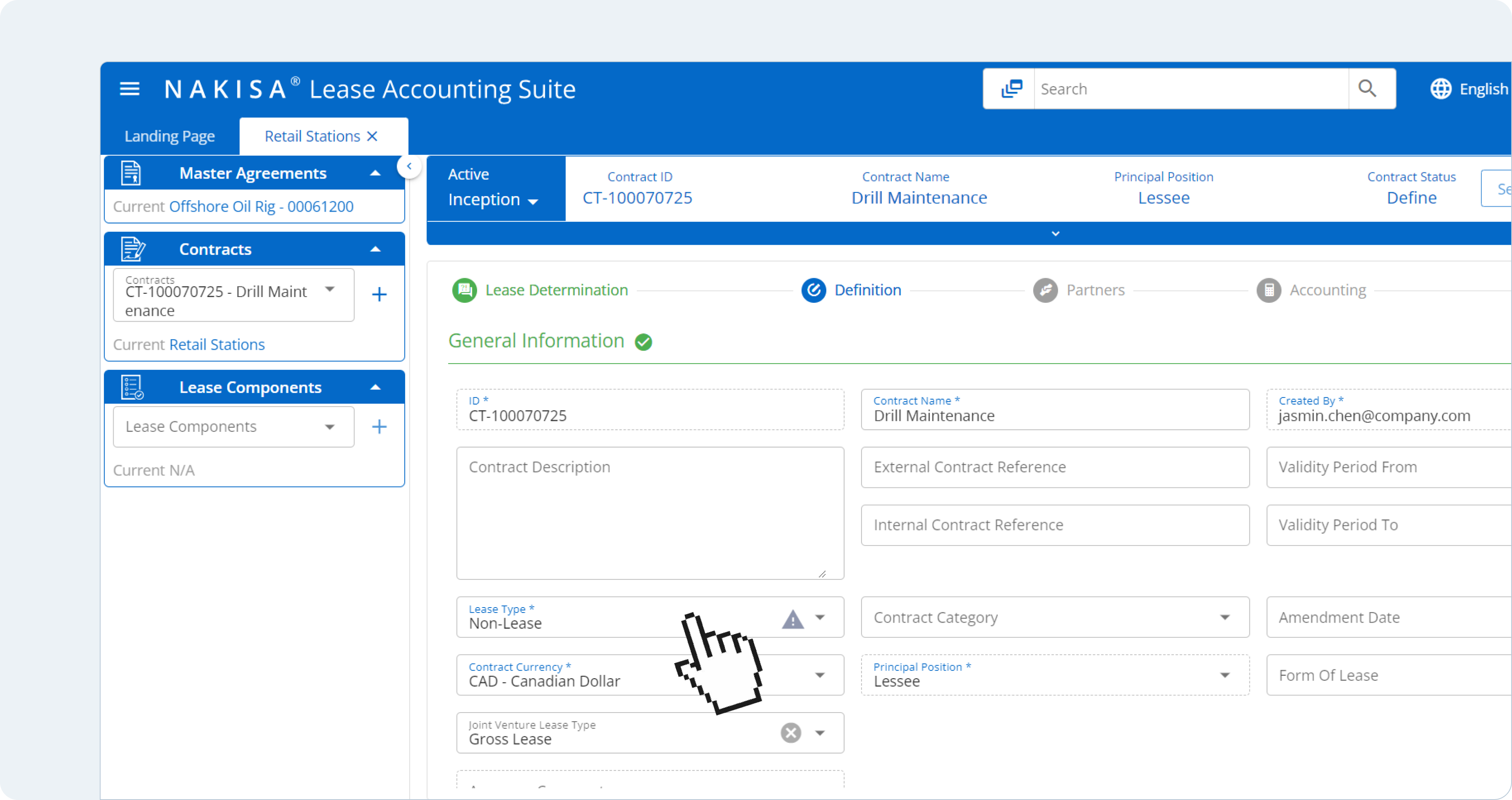 Nakisa Lease Accounting supports non-lease components.