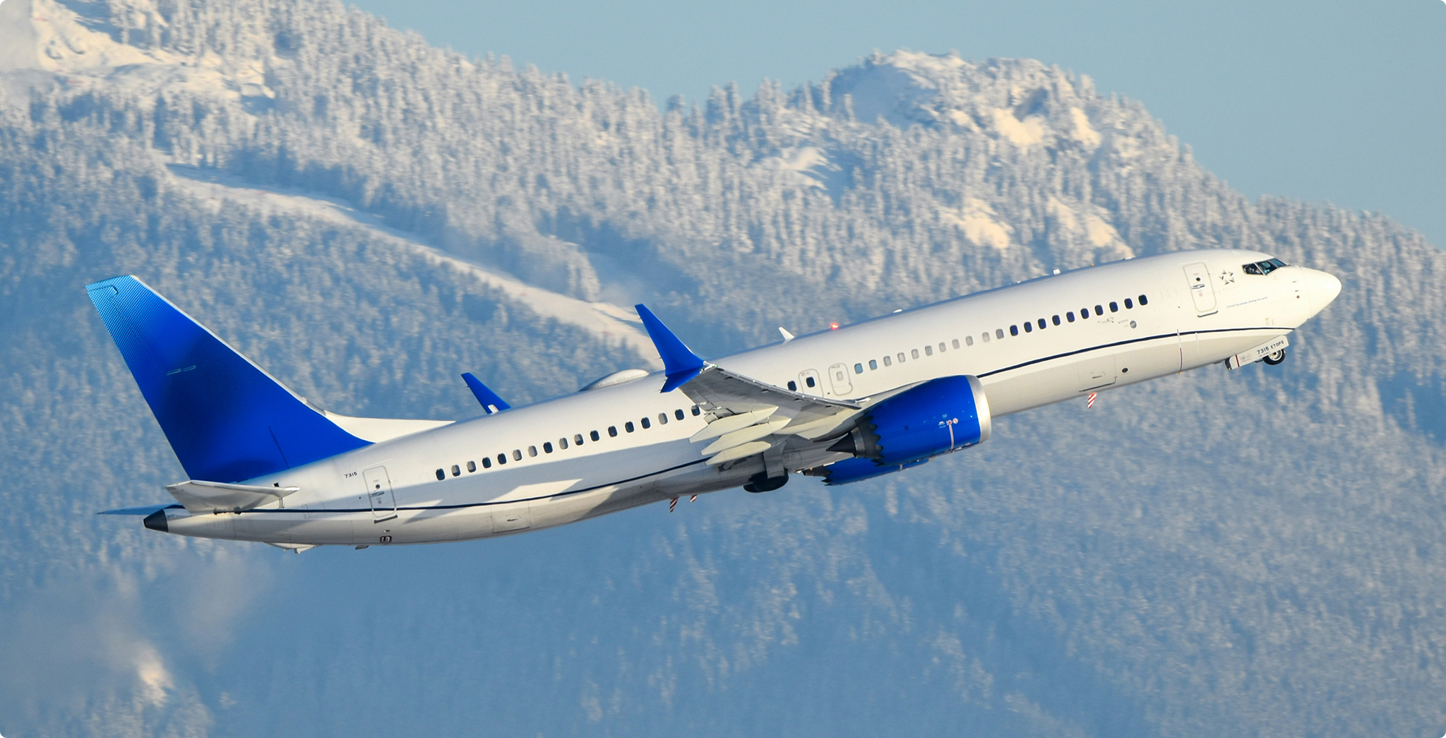 An image of a plane in the air