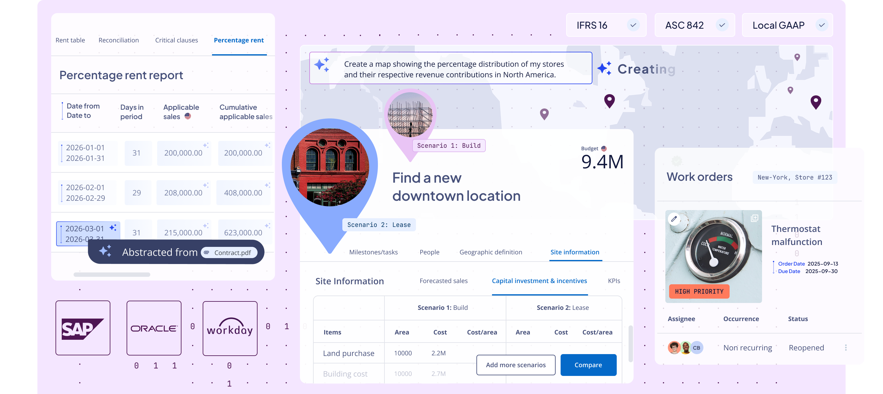 Centralize and optimize the lifecycle management of your assets (real estate, equipment, facilities) with Nakisa’s IWMS software, IFRS 16, ASC 842, local GAAP compliant.