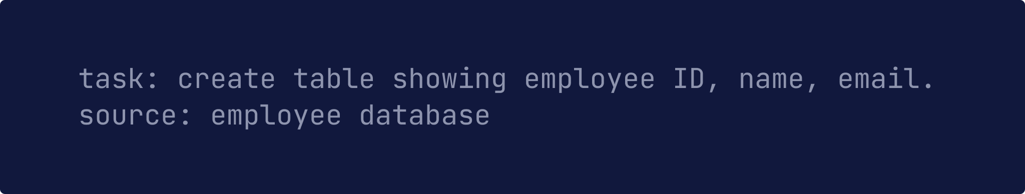 A simple prompt, showing how LLMs can understand the user’s intent and then translate the request into an executable specification. A deterministic tool then executes it perfectly.