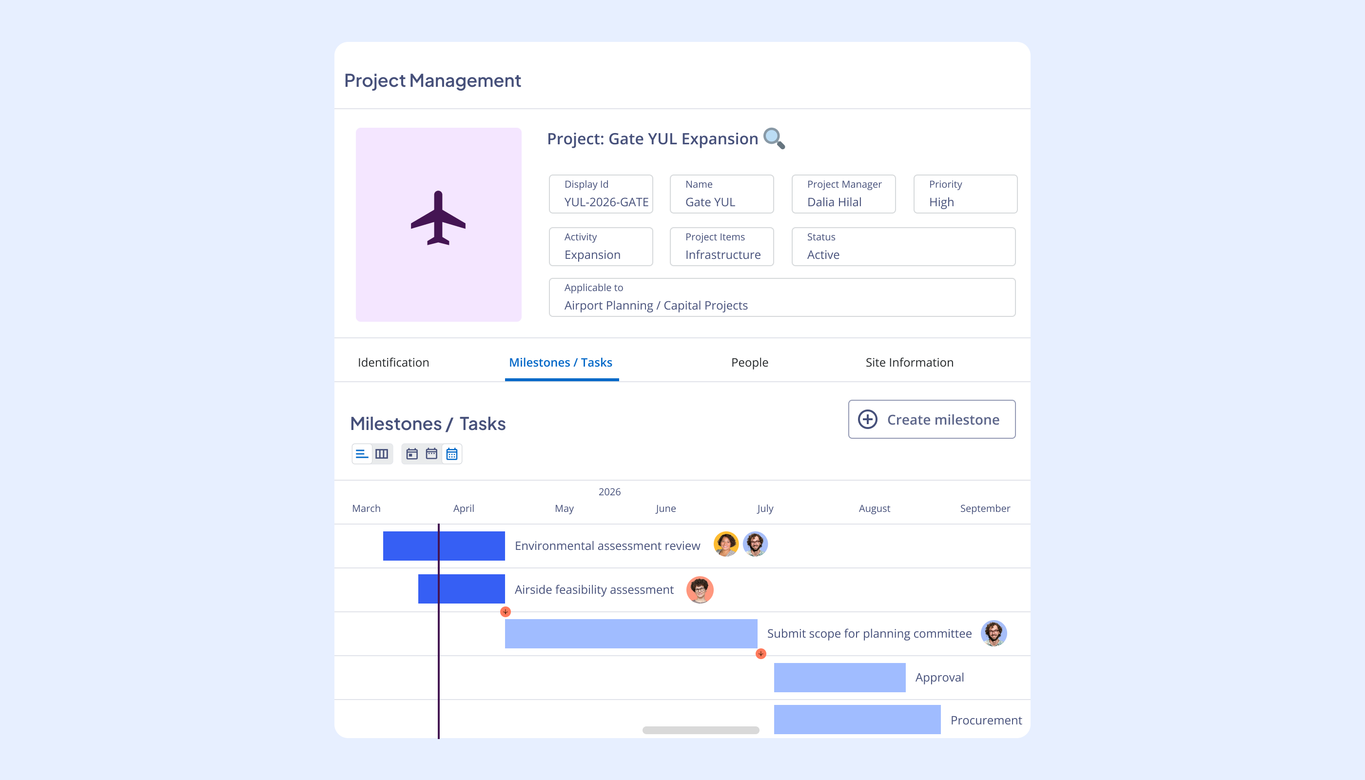 Streamline capital project management for the airline industry with Nakisa IWMS.